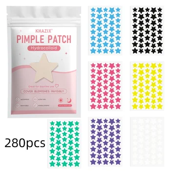Star-shaped acne patches in various sizes, gentle and non-irritating, effectively conceal…