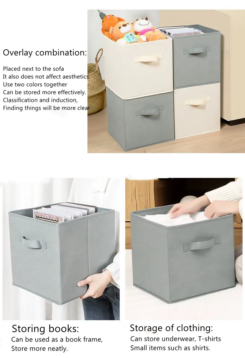 Non Woven Fabric Storage Bin Cabinet Drawer Organization, Home Supplies Clothing Underwear Storage Box, Kid Toy Storage Organize