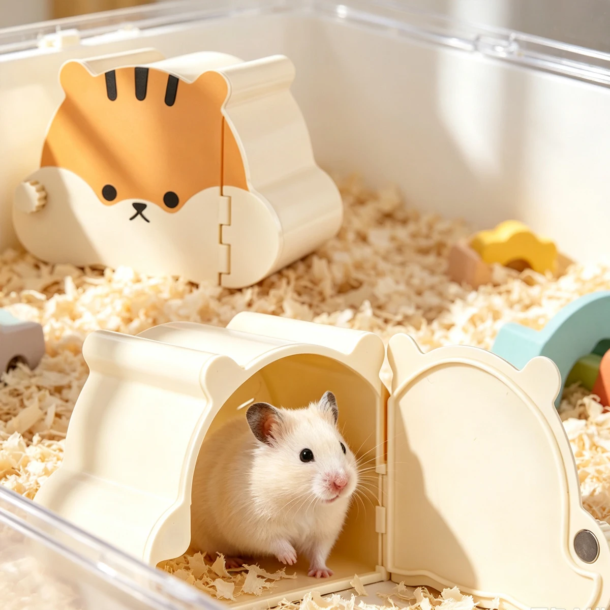 Visualized Magnetic Hamster Avoidance Nest Observation Cabin Rat Cage Accessories Guinea Pigs Accessory Pet Effortless Mounting