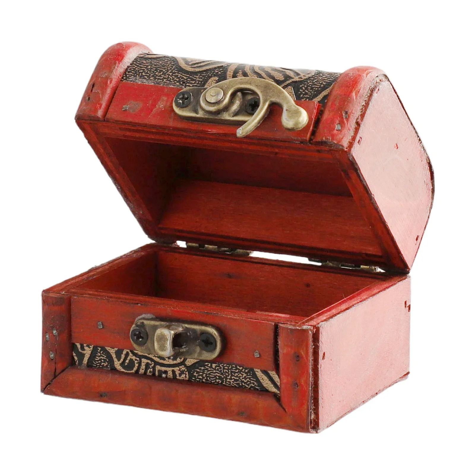 Wooden Treasure Chest Jewelry Box Vintage Storage Wooden Box Elegant Wooden Treasure Chest for Storing Precious Items