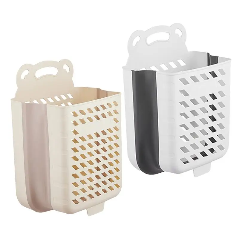 

Foldable Laundry Basket Hamper Wall Mounted Dirty Clothes Storage Basket Large Capacity Basket For Laundry Room Bathroom