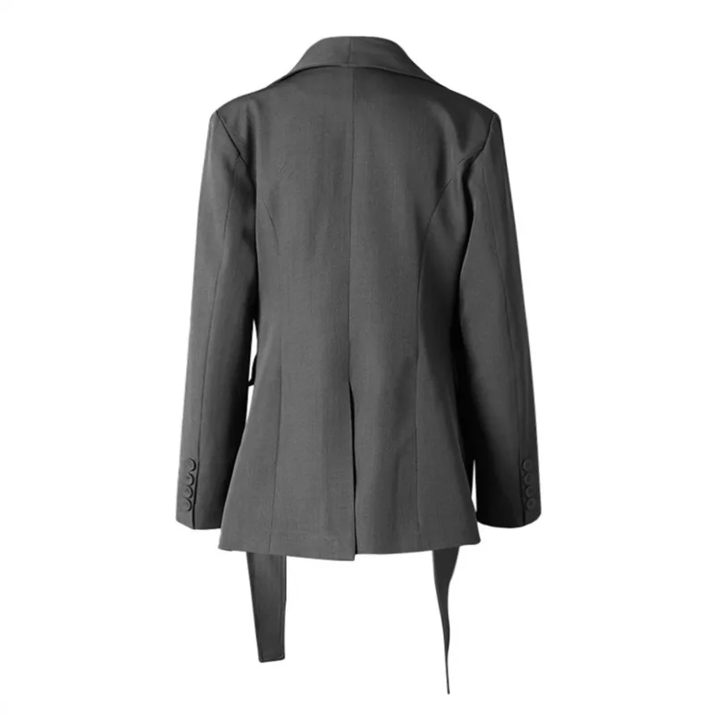 KWTX ショルダーネクタイ ブレザー レディース - 春夏 軽量 ジャケット オフィス カジュアル エレガントで豪華なスーツ コート S-L