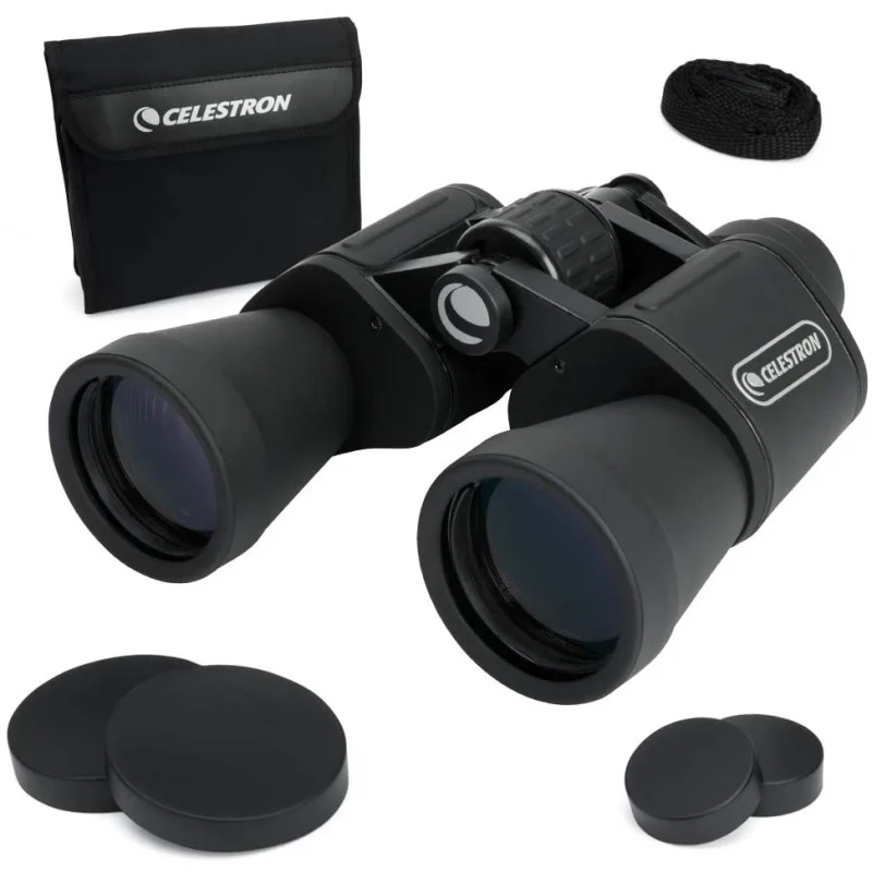 Celestron UpClose G2 10x50 20X50 Porro Binoculars with Multi-Coated Prism Glass Resistant Binoculars with Rubber Armored