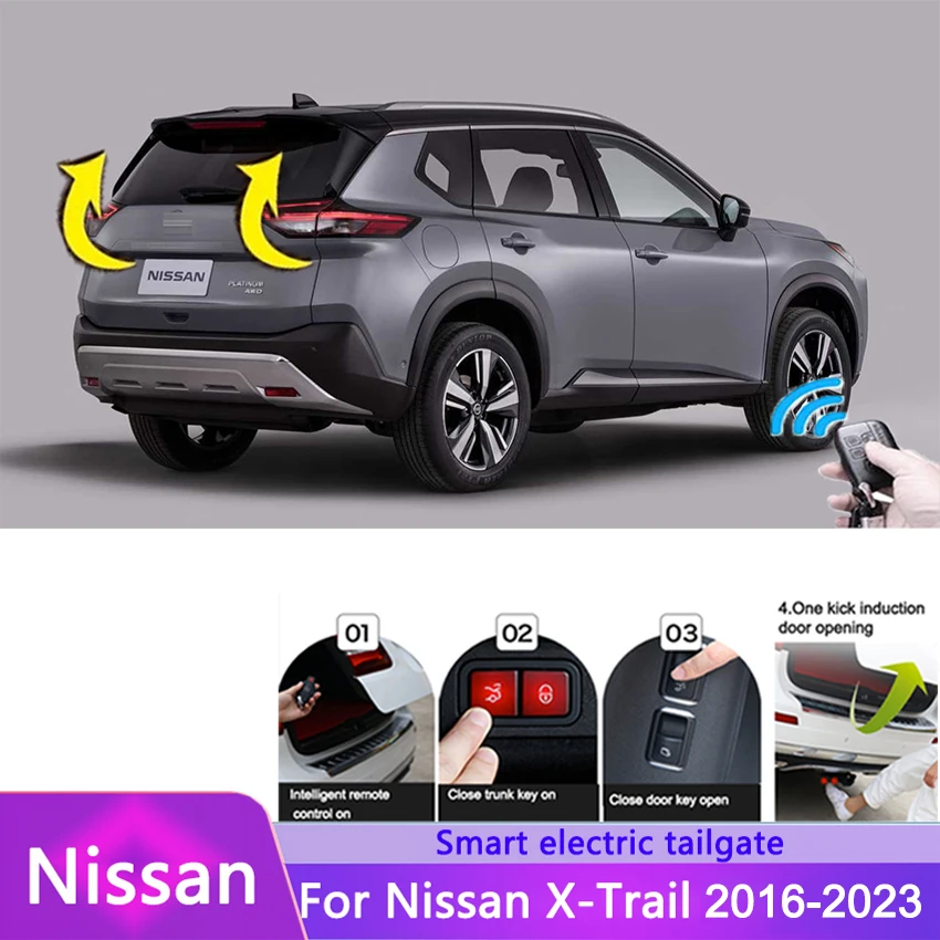 For Nissan X-Trail 2016-2023 Electric Tailgate Modified Tailgate Car Modification Automatic Lifting Rear Door Electric Trunk