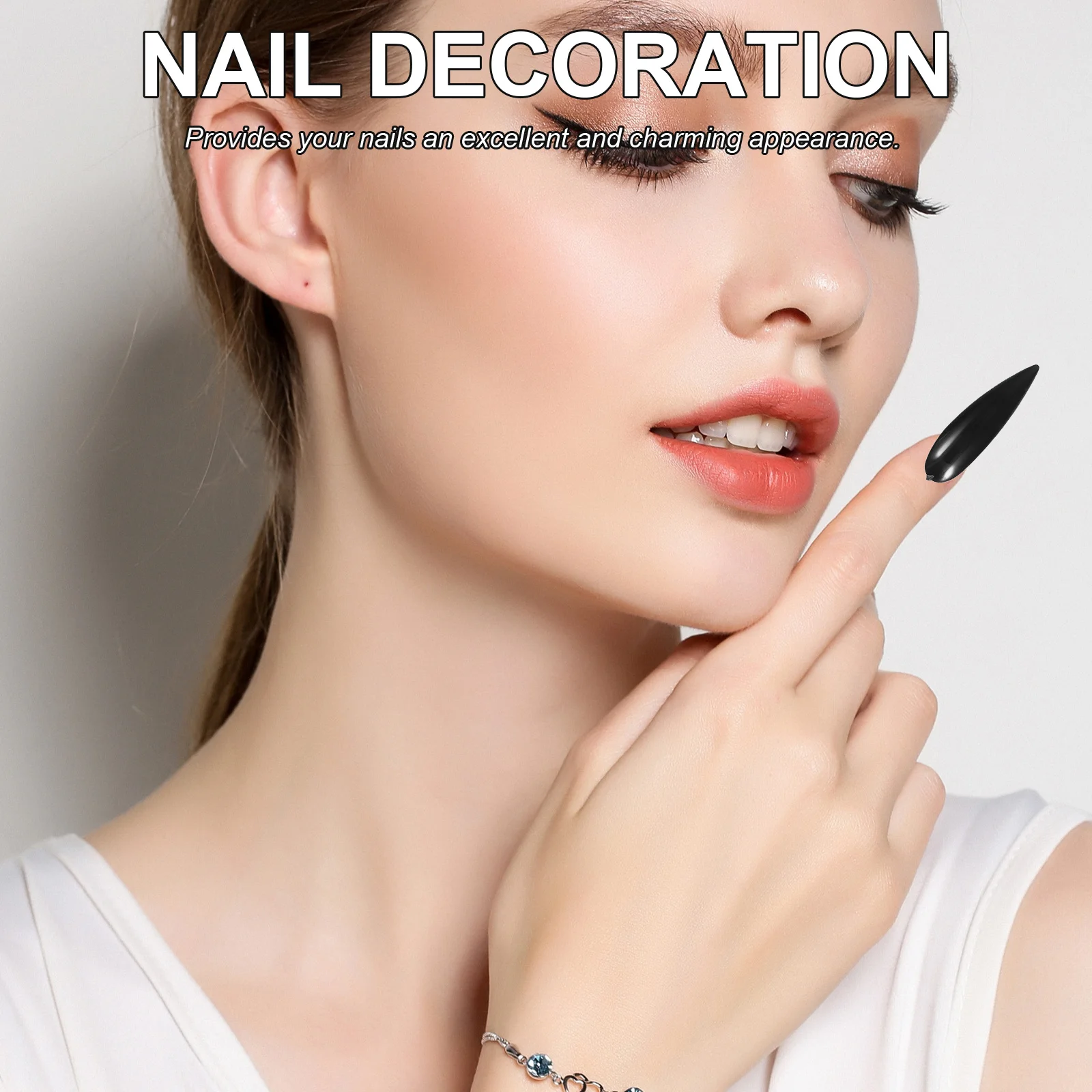 

5 шт., накладные ногти, полное покрытие, длинные, тонкие, элегантные, накладные ногти, Хэллоуин, ведьма, вечерние, сделай сам, украшение для ногтей, накладные ногти