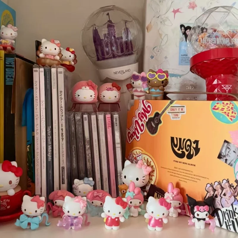 

In Stock Sanrio Hellokitty Love Bow Series Mini Bean Blind Bags Anime Collectible Toys Gift Blind Box Ornament Trendy Hobbies