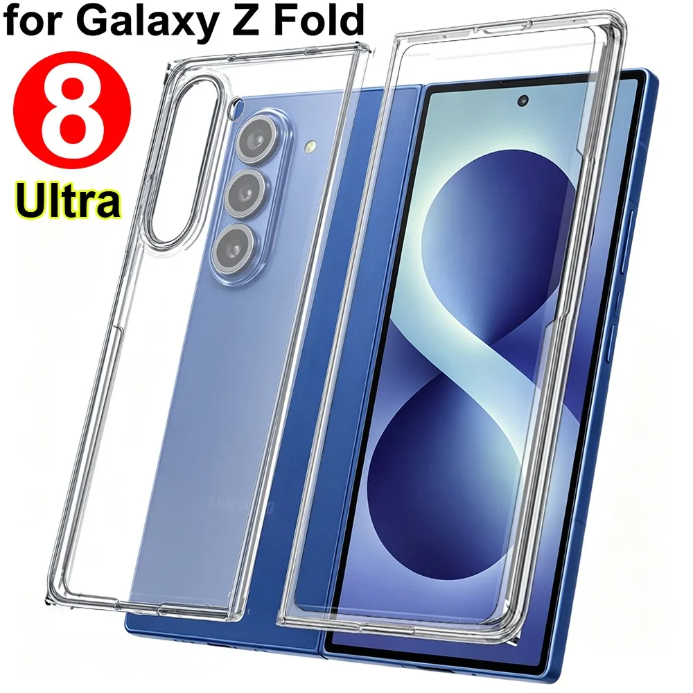 PC Transparent Case for Samsung Galaxy Z Fold 8 Ultra Protective Cover Case for Galaxy Z Fold8 Fold8U Fold 8 Shockproof Shell