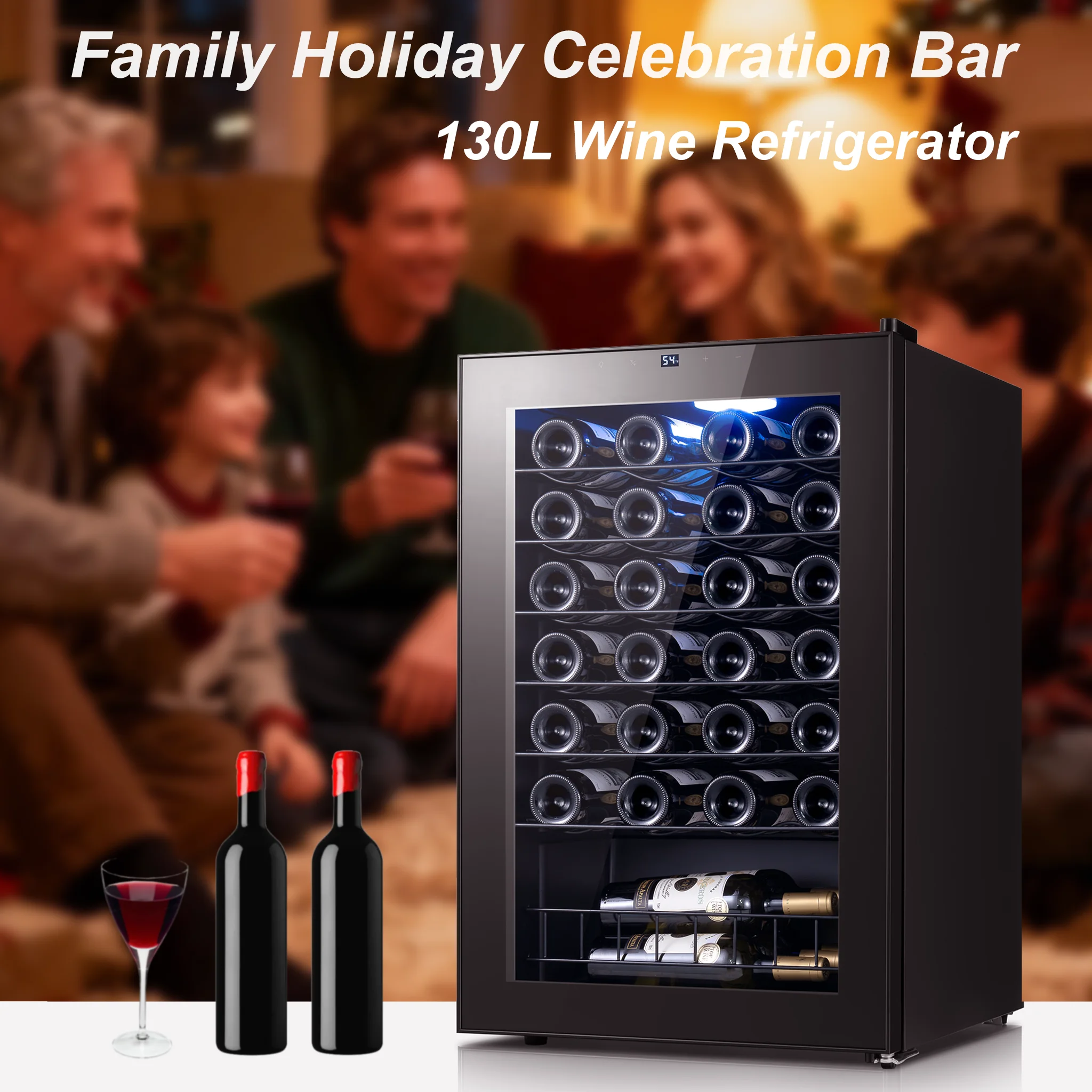 

Мини-холодильник для вина – винные шкафы на 12/20/28/34/46 бутылок, 38-65 ℉ Отдельно стоящий винный холодильник с синей подсветкой для дома