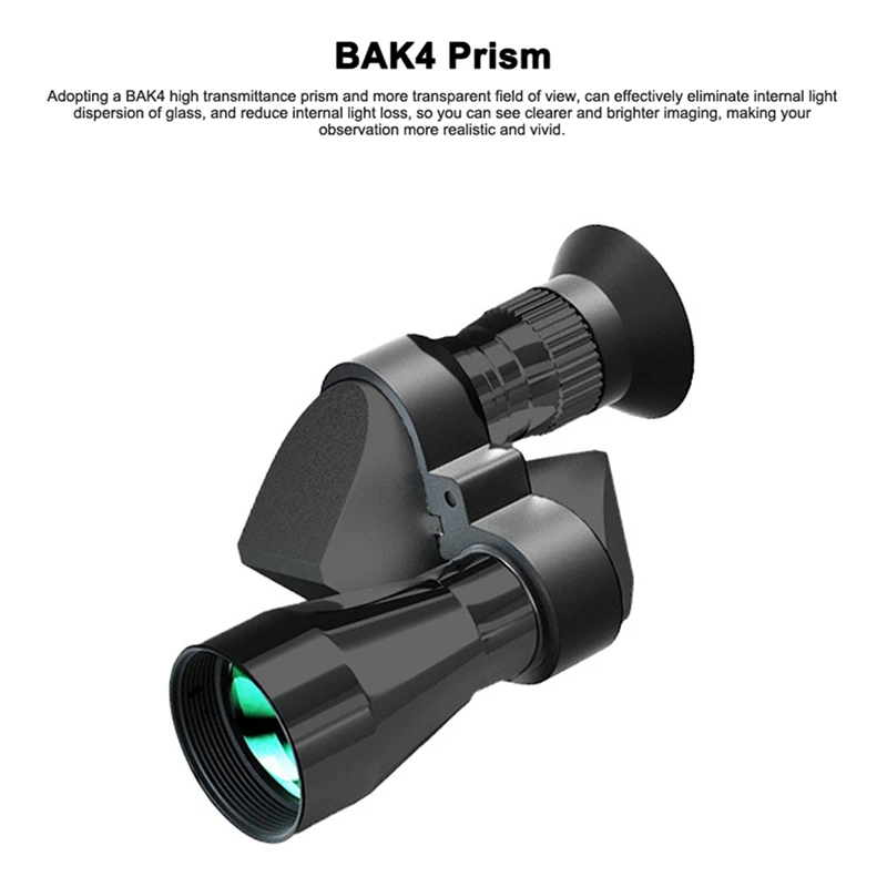 ABKP 컴팩트 단안 핸드헬드 단안 BAK4 프리즘, 여행 및 관광용 휴대폰 클립 포함