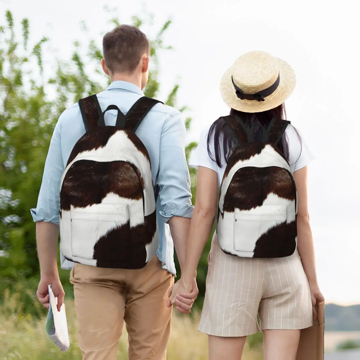 Rustic Ranch Cow Print Student Backpack School Bag Hiking Travel Daypack for Men Women Bookbag Shoulder Bags