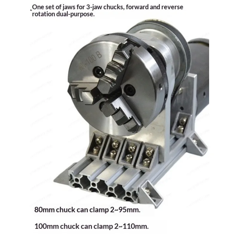 Three-Phase Variable Speed Motor with 80/100 Linked Chuck, Forward/Reverse Control, 16/22mm Hole High-Power