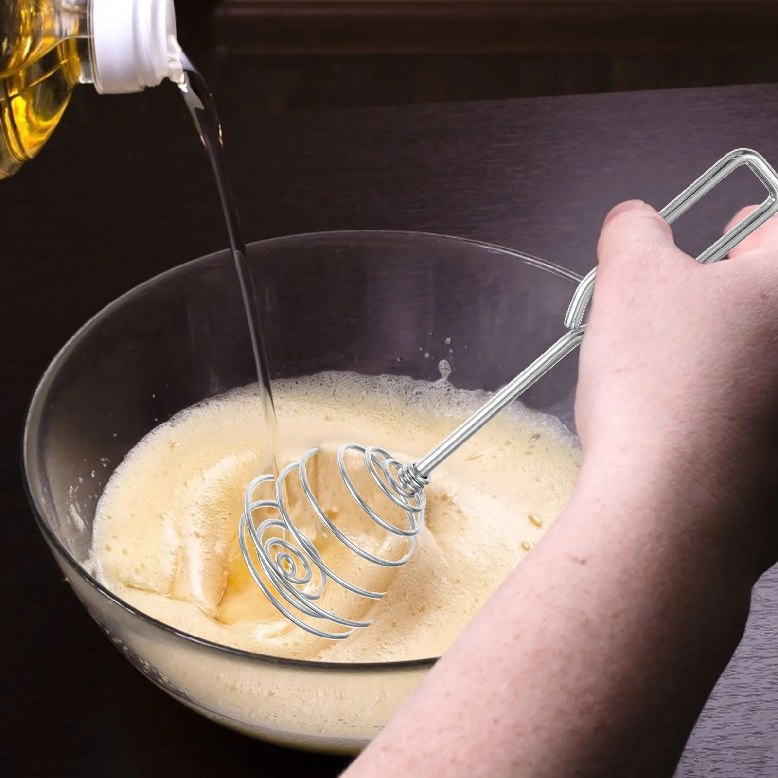 

2 pcs Stainless Steel Blenders Egg Whisks Honey Cream Stirring Tools Household Kitchen Mixers Flour Stirrers Professional Egg