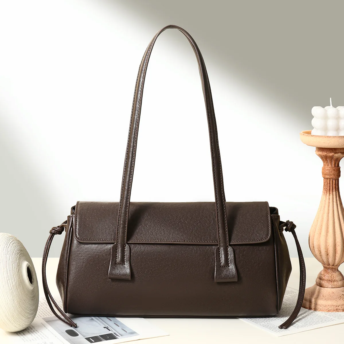 

100% Genuine Leather Square Satchel Diaper Bag Crossbody Nappy Organizer Trendy Vintage Casual Handbag