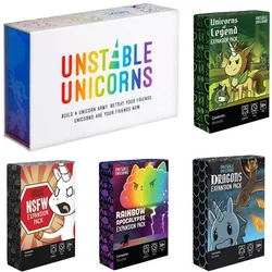 Tabellone Unicorns instabili Espansione inglese per feste in famiglia Versione base dei giochi da tavolo classici