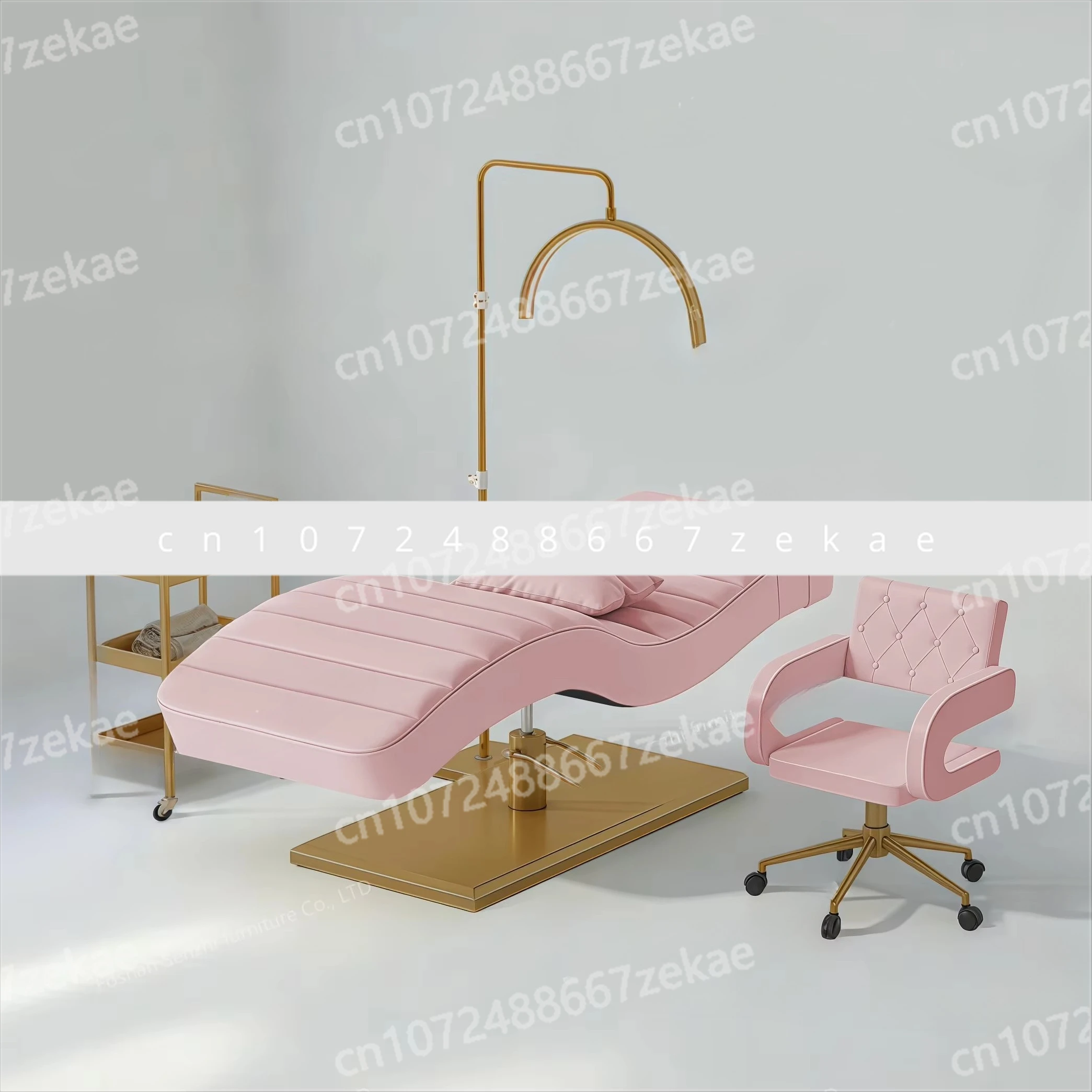 

Роскошная кушетка для наращивания ресниц, черная кожа, металлический каркас, для салонов красоты, массажа лица и тела