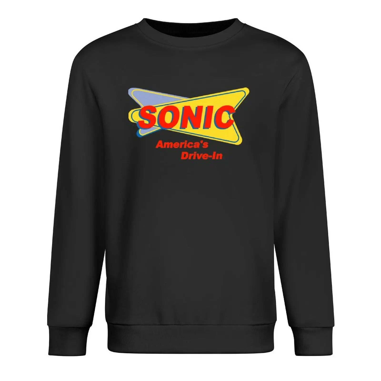 Sonic America & x27;s drive-in Fast Food Logo camiseta roja pulóver ropa de hombre ropa de estilo coreano ropa de hombre otoño con capucha
