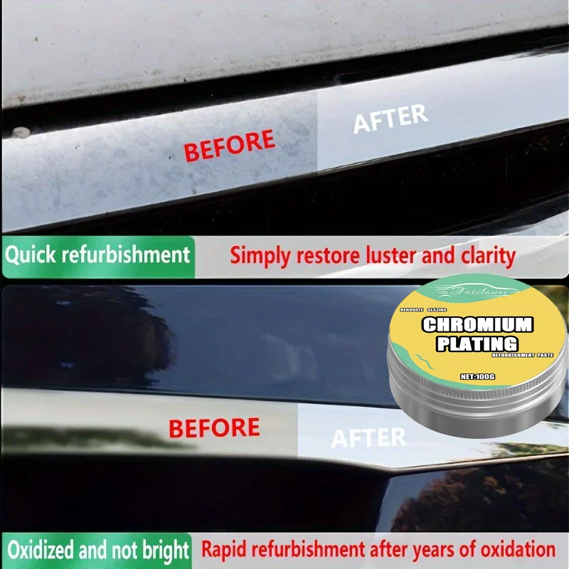 Good Multipurpose Metal Polishing Paste - Chrome Repair and Polishing Compound for Cars, Motorcycles, RVs, Kitchen Appliances, B