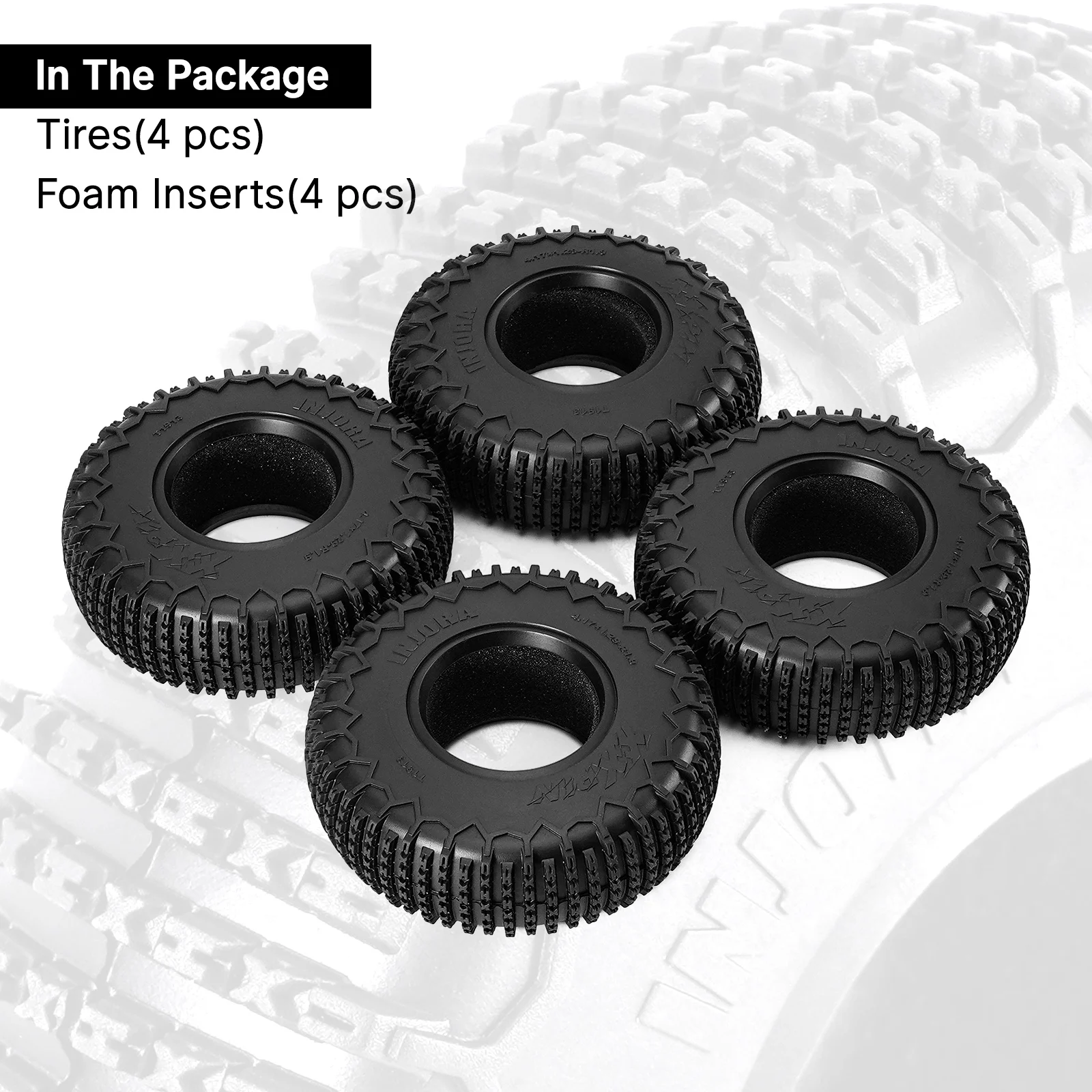 INJORA S5 106*33mm 1.9" XHX Pin Wheel Tires for 1/10 RC Crawler Car (T1913P)