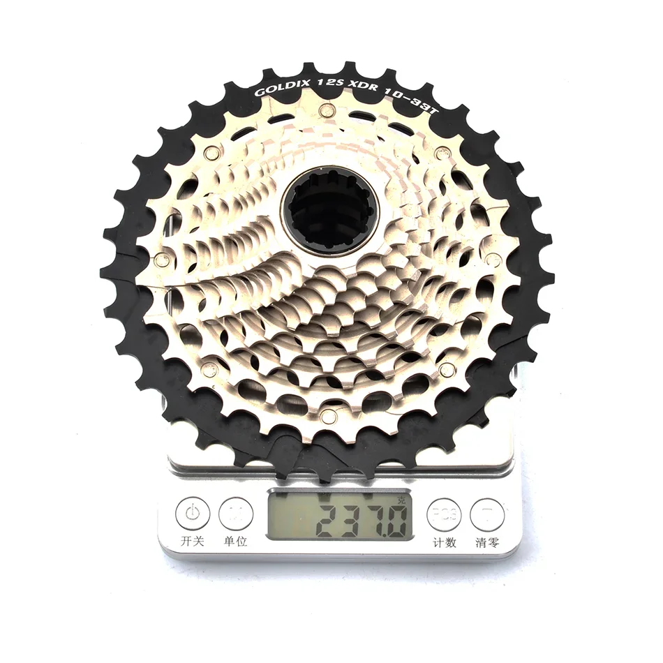 GOLDIX Ultralight XDR Bicycle Freewheel 10T-28T/10T-33T/10T-36T CNC Hollowout 12 Speed Bicycle Cassette for Road Bike and Gravel