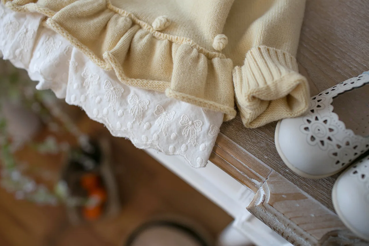 MILANCEL 1-7 Jahre Kinderpullover mit Umlegekragen, warme Strickkleidung für Mädchen, Baumwollpullover für Jungen, Strickkleidung für Mädchen. – Detail 16