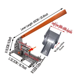 Adjustable 38-126mm Lever Type Keel Knife Stainless Steel Effort Saving Cutting Keel Cutter Woodworking Tool Hardware Accessory