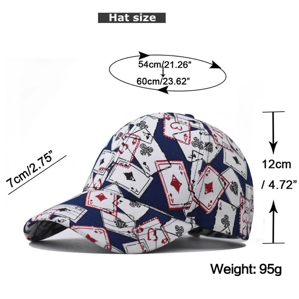 FS Retro Classic Poker Design Baseball Cap For Men Snapback Hip Hop Face Caps 2023 Blue White Cotton Women Hats Gorras Hombre