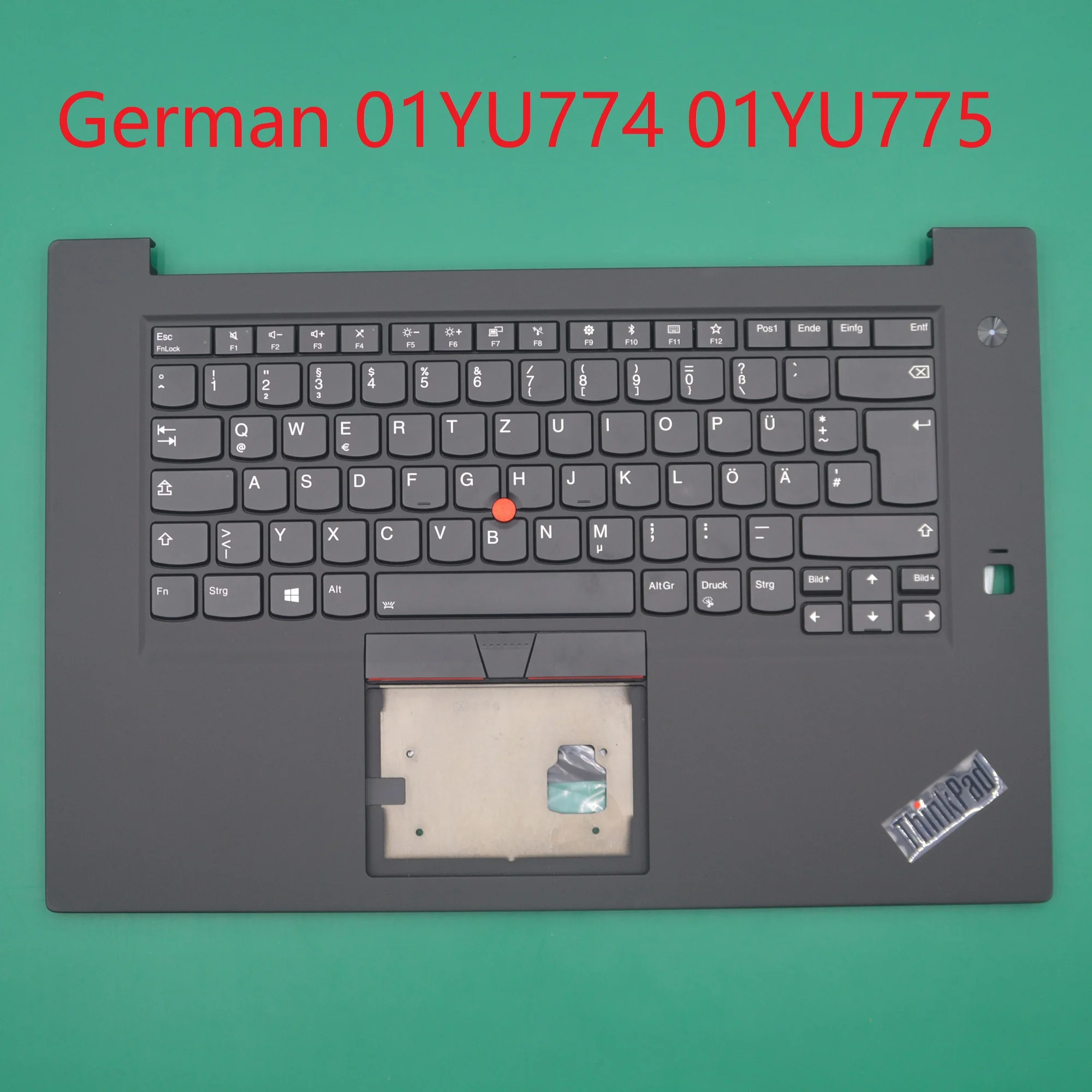 

Keyboard Palmrest Backlit Top cover German for ThinkPad P1 Gen1 20MD 20ME X1 Extreme 1st 20MF 20MG 01YU774 01YU775 NEW