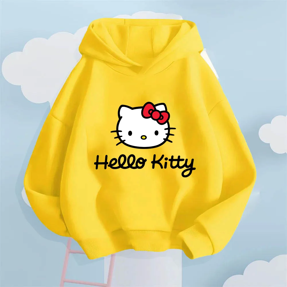 مليئة بالجمال! سترة بقلنسوة للأطفال مطبوعة بصور كلاسيكية من Hello Kitty، دع الأطفال يفتح أسلوبًا حلوًا ولطيفًا بنقرة واحدة