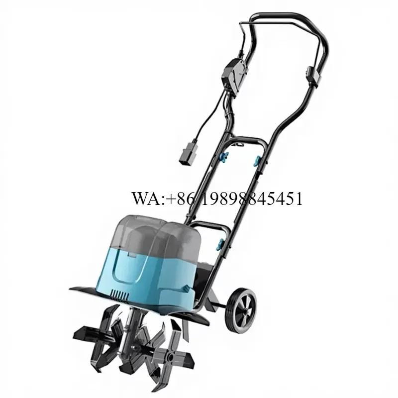 WMWMNU Reliable Cordless Mini Tiller for Modern Home Use Battery Cultivator with Metal Motor Easy to Use