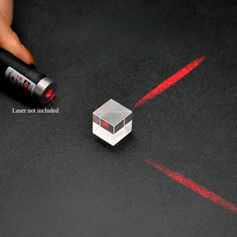 1:1 Semi-Reflective and Semi-Transmissive Cube Beamsplitters Prism K9 Optical Glass Dichroic Dispersion Beam Splitter Prism