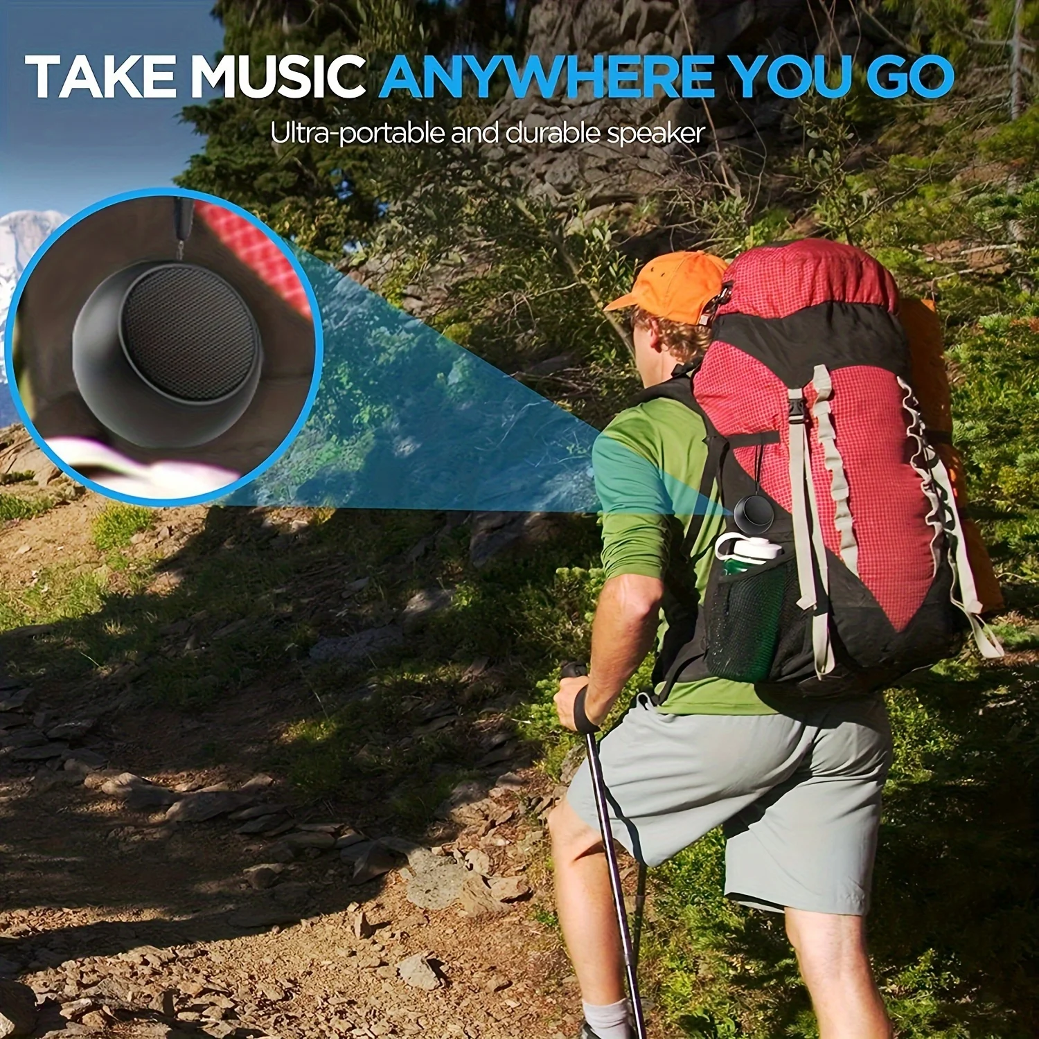 TWS Portable Bluetooth Speaker Mini Wireless Stereo Speaker 300mAh Battery Bluetooth Metal Heavy Subwoofer Outdoor Speaker