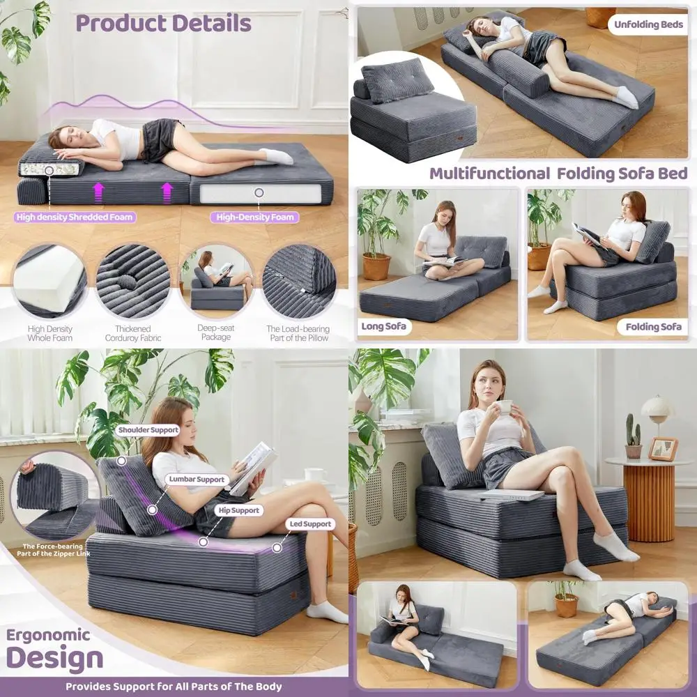 Convertible Sofa Be…