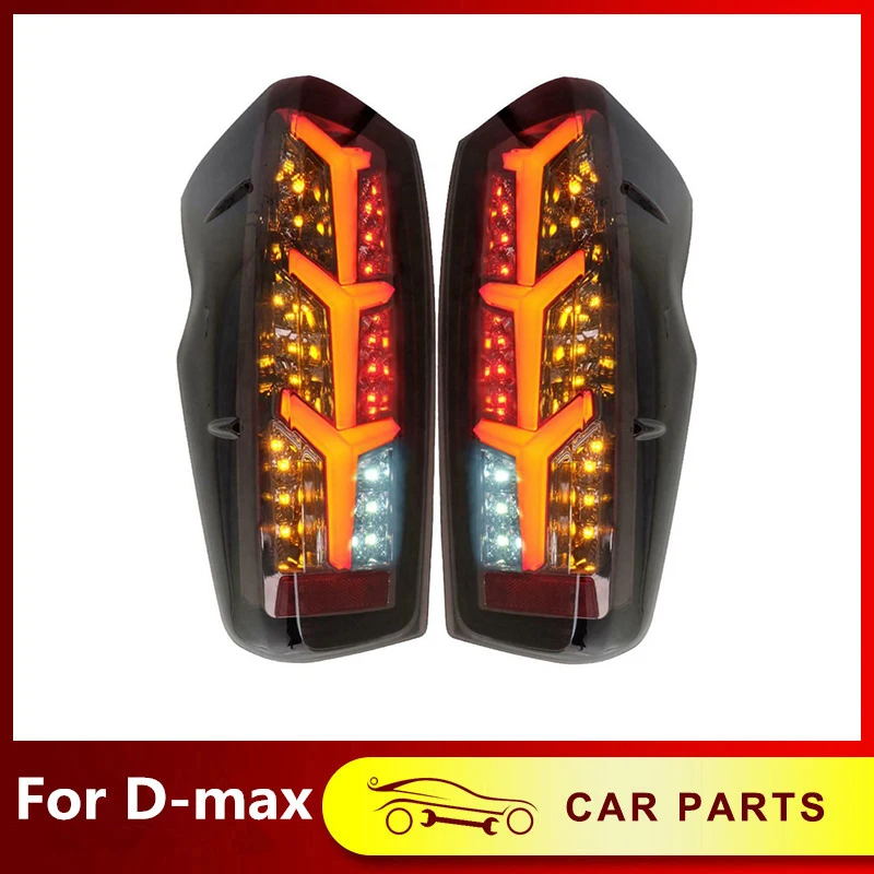 

Внешние задние фонари автомобиля, подходящие для D-max Dmax 2020-2022, светодиодный задний фонарь, дневный тормоз, задний фонарь, модифицированный задний фонарь в сборе