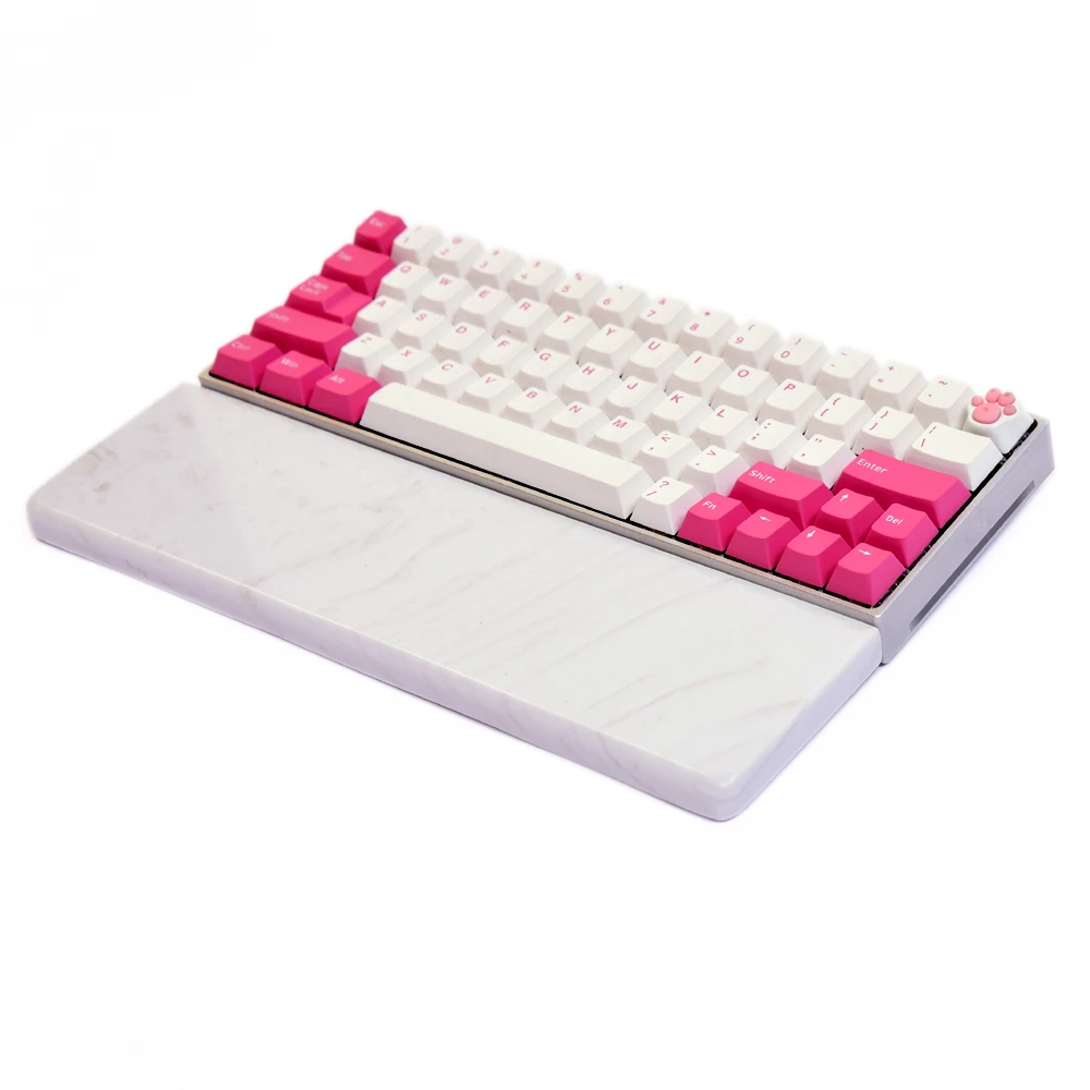 Keyboard Wrist Rest Pad Support White Quartz Mechanical Keyboard Mat Anti Slip Cool Summer 30cm 32cm 36cm 44cm Customize Game PC