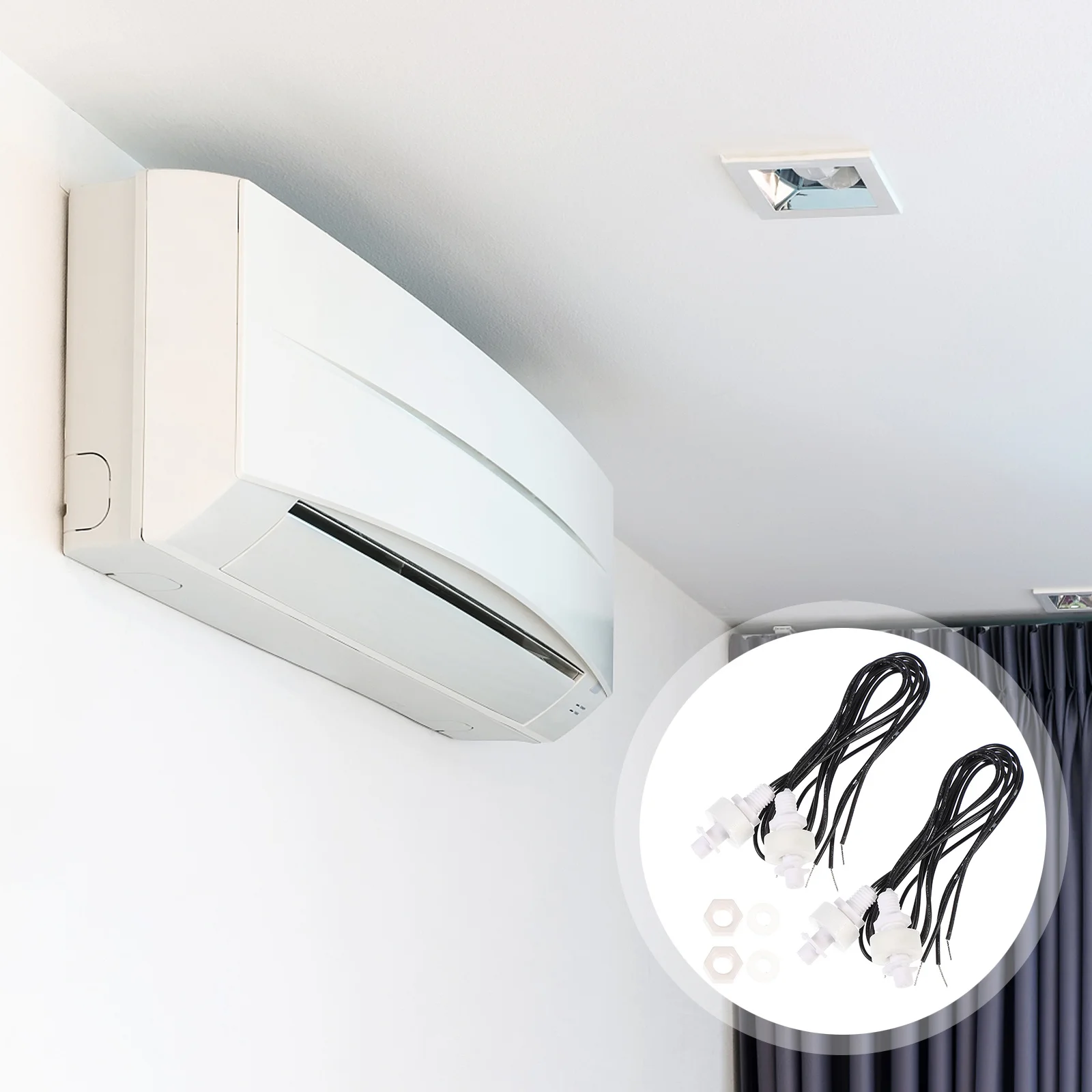 

2Pcs Water Level Sensor Float Switch PP Plastic Aquarium Pump Humidifier Air Conditioner Liquid Controller Water Level Sensor