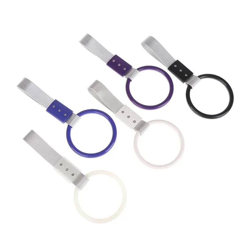 

Круглая форма JDM, ручка поезда, автобуса, ручной ремень, подвесной ремень для дрифта, предупреждающее кольцо для дрифта, принадлежности для заднего бампера автомобиля