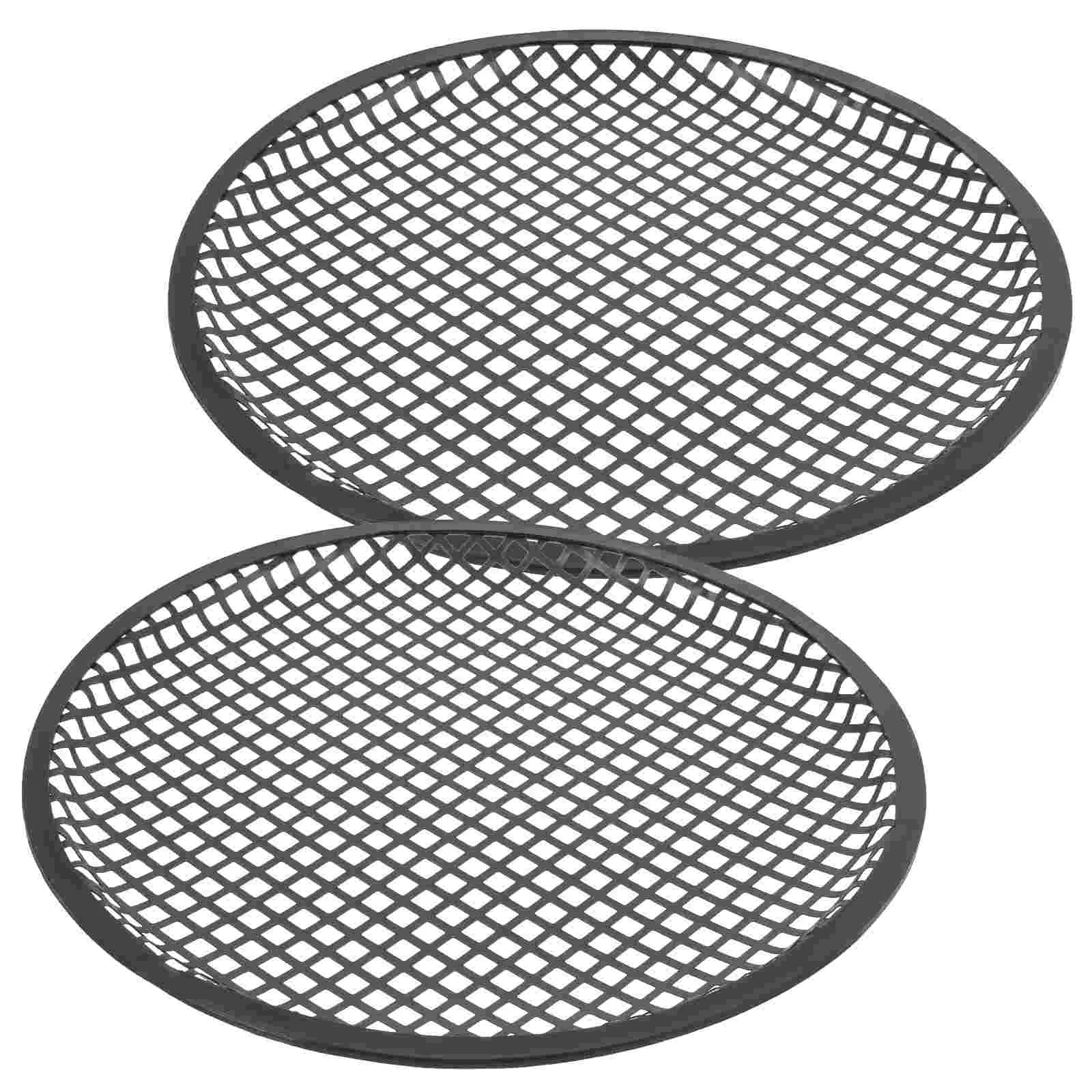 

2 Pcs Sound Grille Speaker Refitting Protection Net Anti-collision Cold Rolled Steel Cars Protector Iron Decorative Cover