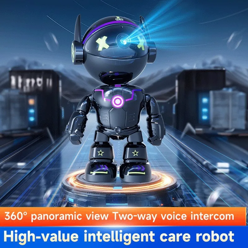 Robot de acompañamiento para niños, cámara de vigilancia WiFi para el hogar, visión nocturna de alta definición, Monitor inalámbrico para bebé, videovigilancia