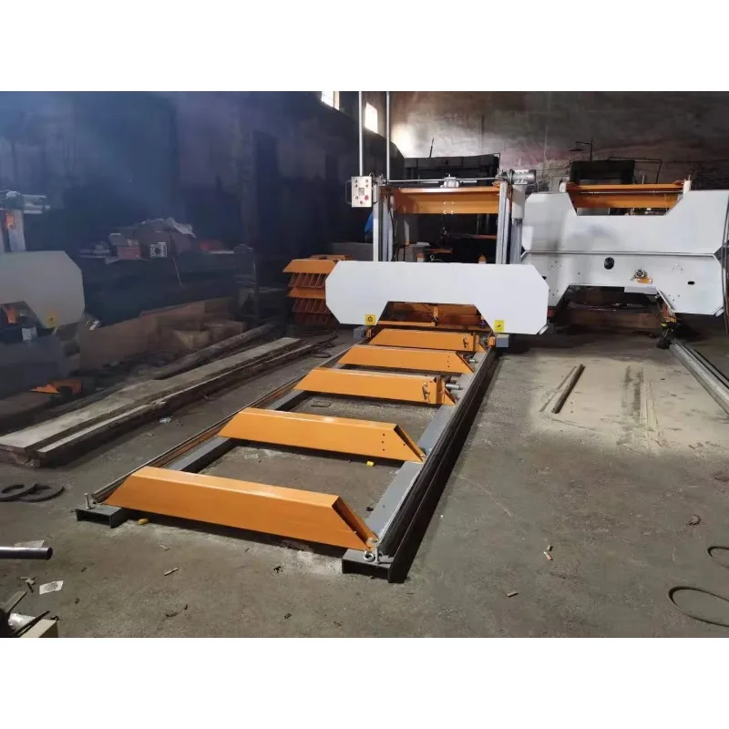 Portable Horizontal Band Sawmill Log Cutting Machine for Wood Board Lumber Timber Processing Farm Sawmill Use