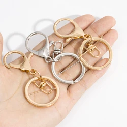 5Pcs Zinc Alloy Kc Gold/Silver Colour Lobster Buckle Key Ring Key Hook Diy Making KeyChain Metal Materials Jewelry Accessories