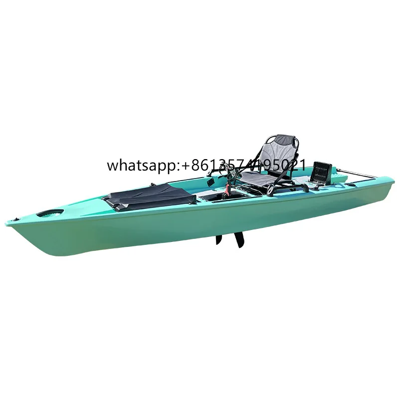 

New Design Single Pedal Drive Electric Motor Kayak Inflatable Sit-On-Top Canoe for Fishing LLDPE Material for Surfing