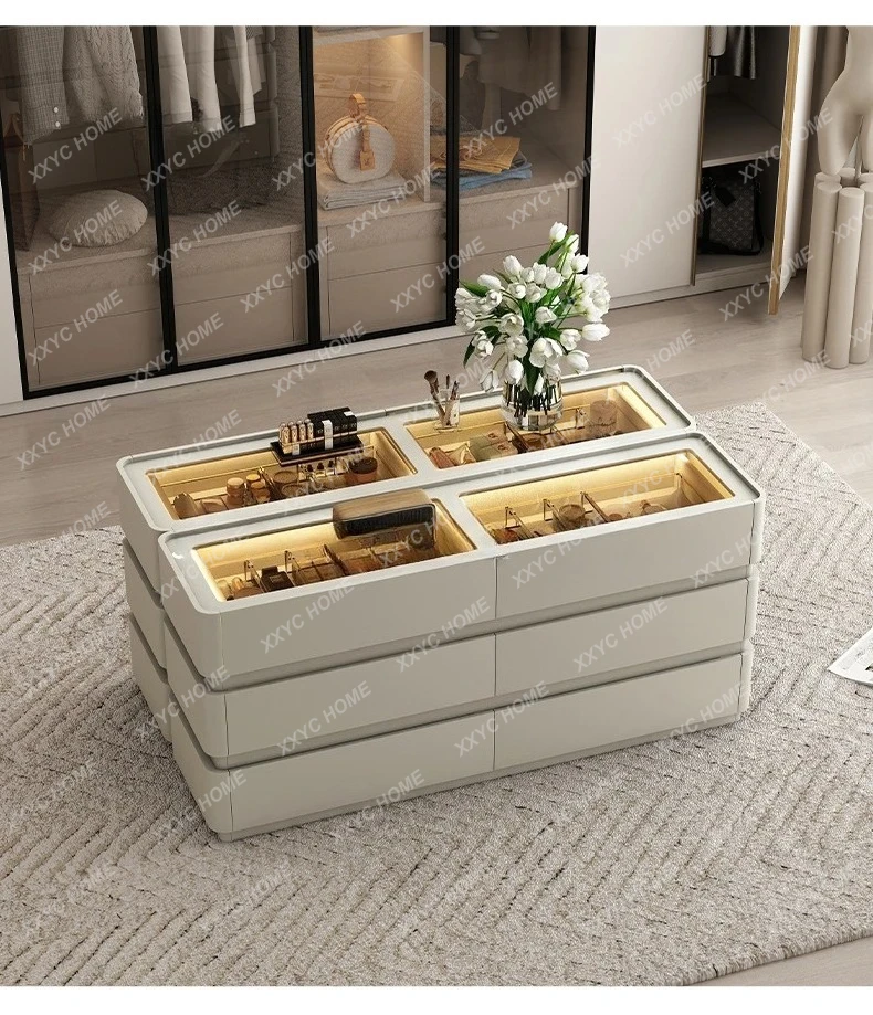 simple chest bedroom light luxury modern paint bedside cabinet