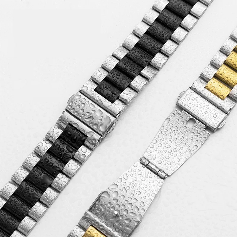 Solid Stainless Steel Watch band Strap Bracelet Watchband Wristband Men Women Black Rose Gold Silver 16mm 18mm 20mm 22mm 24mm