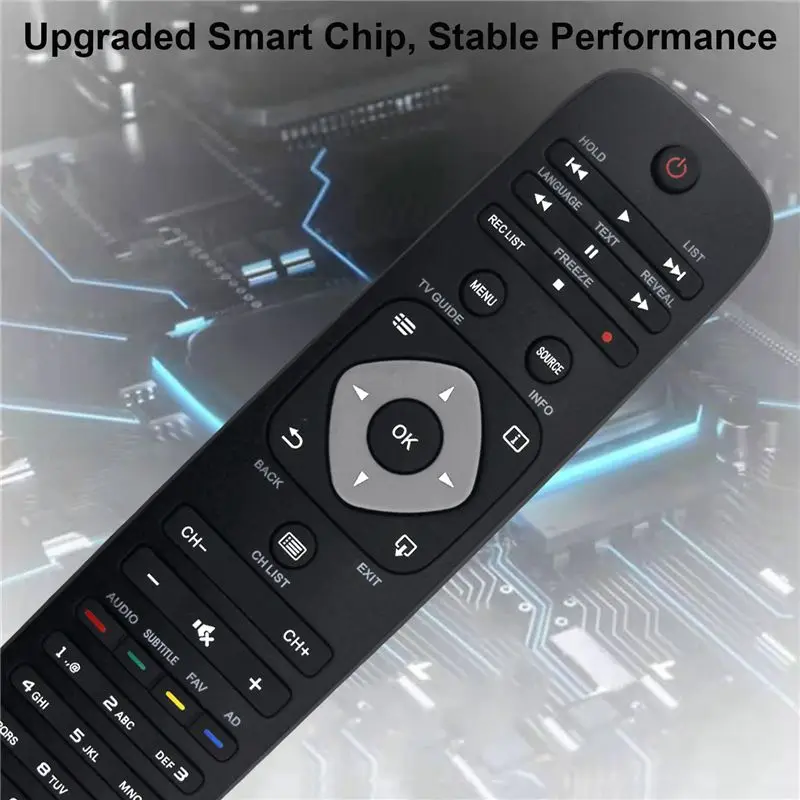 A33T Replacement Remote Control for 42PFT4001 32PHT4001 32PHS4001 LED LCD TV 996596004544 Durable Black Plastic