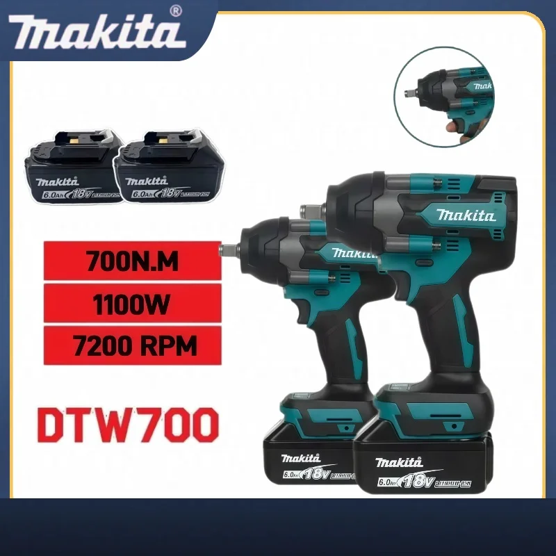 

Бесщеточный ударный гайковерт Makita DTW700 с высоким крутящим моментом, электрический гайковерт, аккумуляторная дрель-шуруповерт, электроинструмент