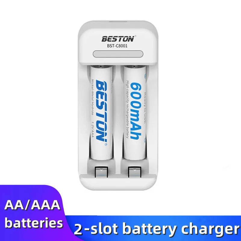 

1.2V 2 Slots NI-MH Battery Charger Portable AA AAA Battery Charger 2A USB Batteries Charger With Indicator Light