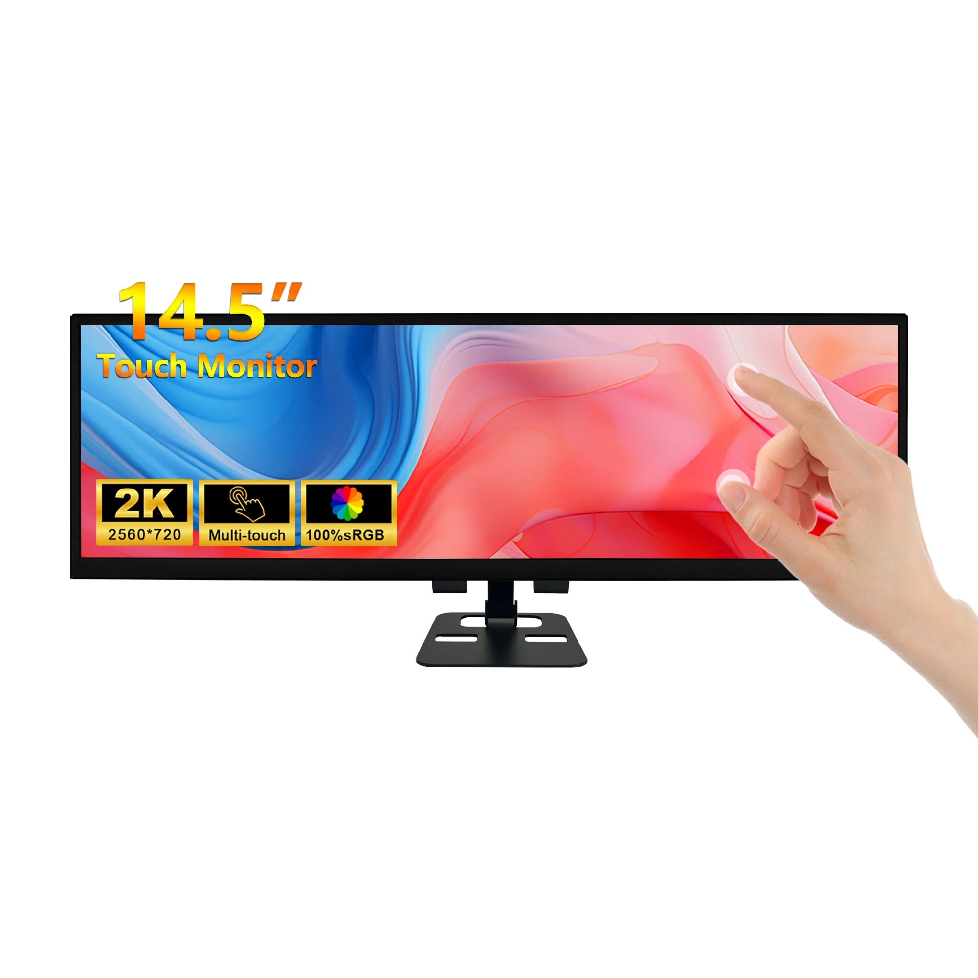 monitor touchscreen portatil 2k 2560x720 hdmi tipo c tela secundaria ips cpu gpu ram monitoramento de temperatura 145 01