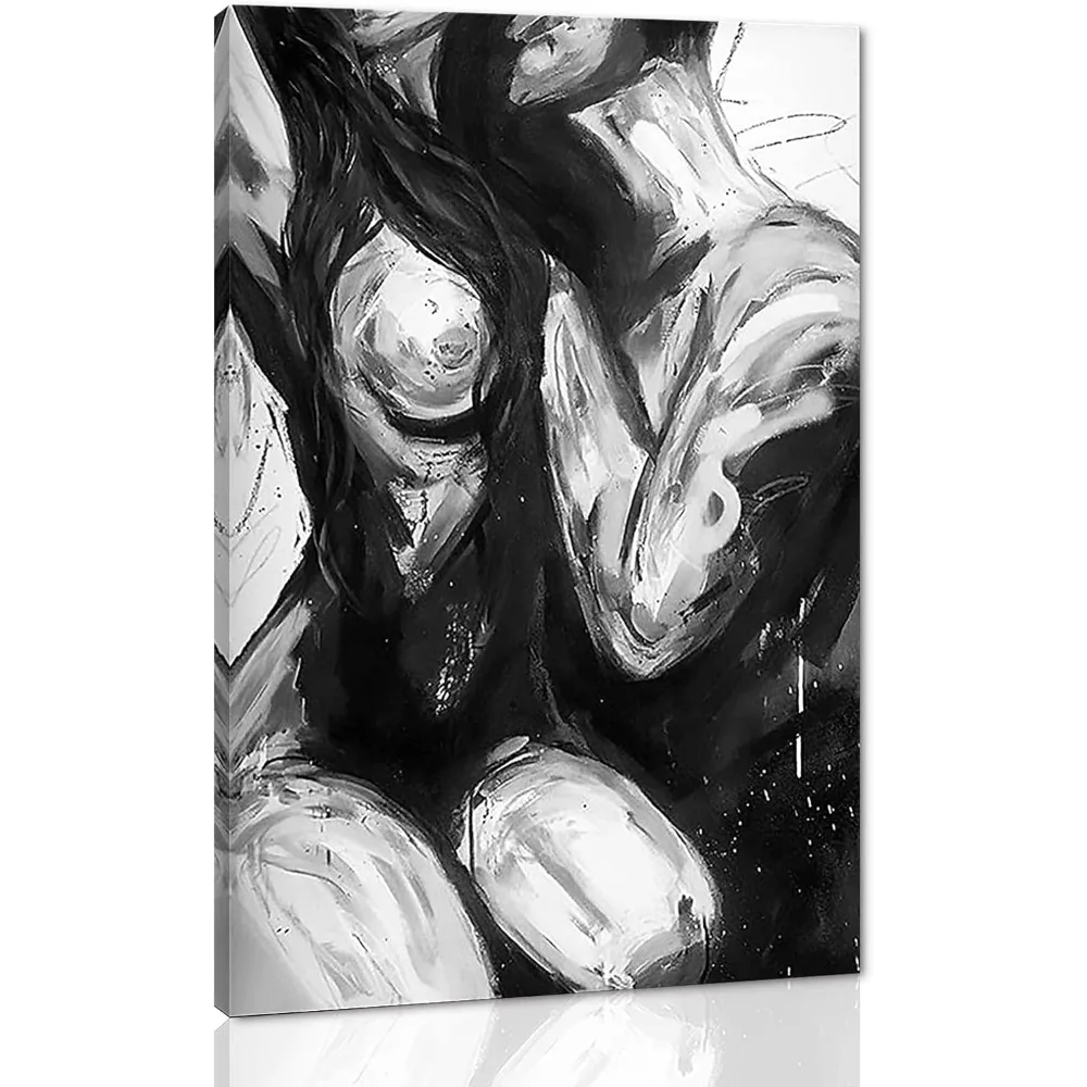 مجردة امرأة عارية ورجل قماش جدار الفن مؤطرة مثير موضوع اللوحة لغرفة النوم ديكور المنزل بار الفندق #1