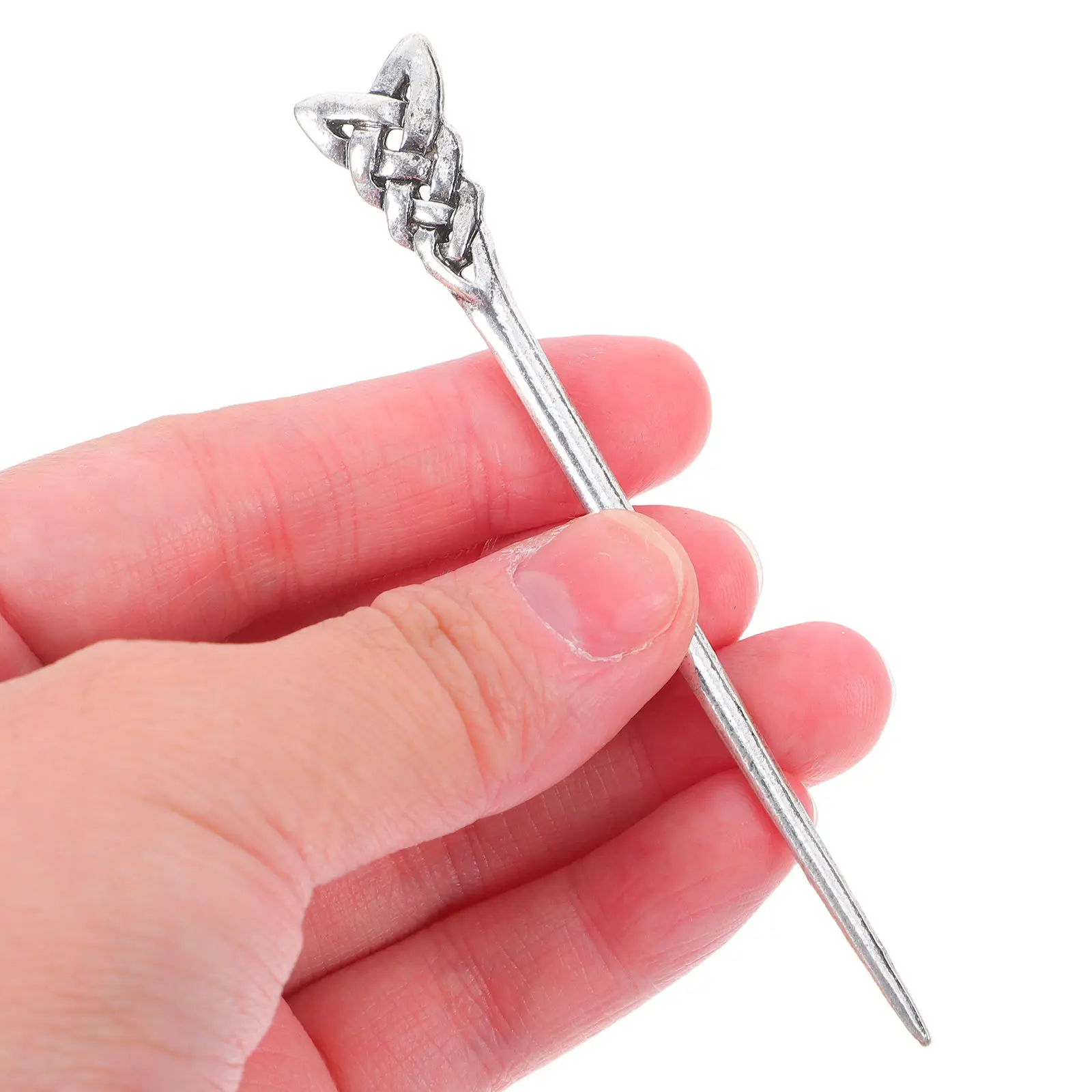 

Extended Viking Hairpin for Women Metal Hair Stick with Elongated Runes Silver Finish Retro Hair Accessories Vintage