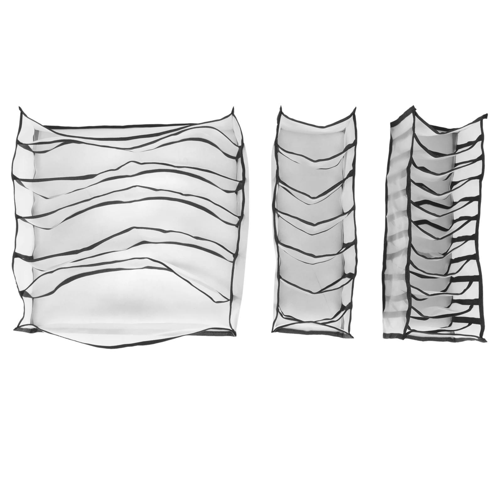 

3 Pcs Boxes Nylon Sock Lingerie Organizer Dresser Drawer Organizers Household dresser Sock Container drawer Container